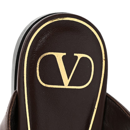 Valentino Garavani Calfskin Roman Stud Ankle Strap Flat Sandals 37 Fondant 7 of 9