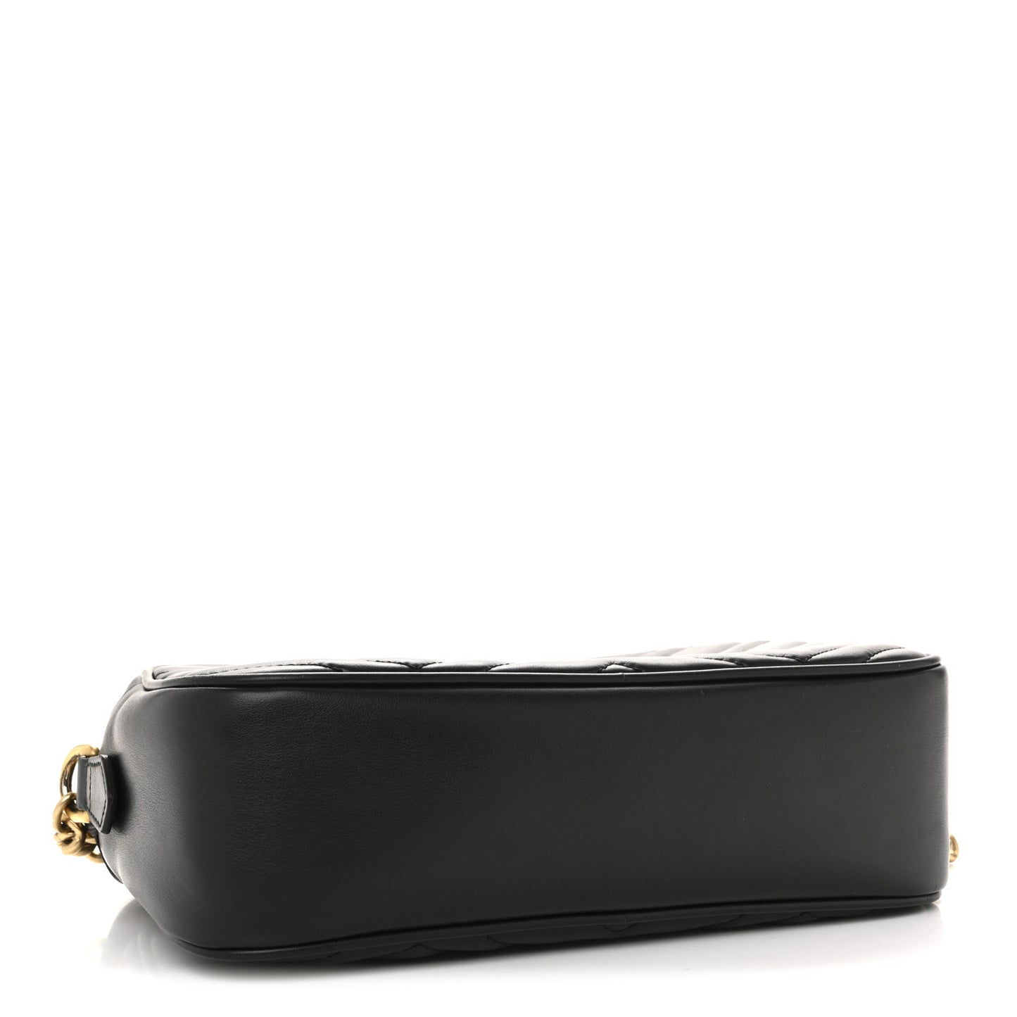 Calfskin Matelasse Small GG Marmont Chain Shoulder Bag Black