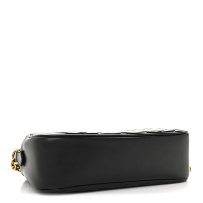 Gucci Calfskin Matelasse Small GG Marmont Chain Shoulder Bag Black 4 of 13
