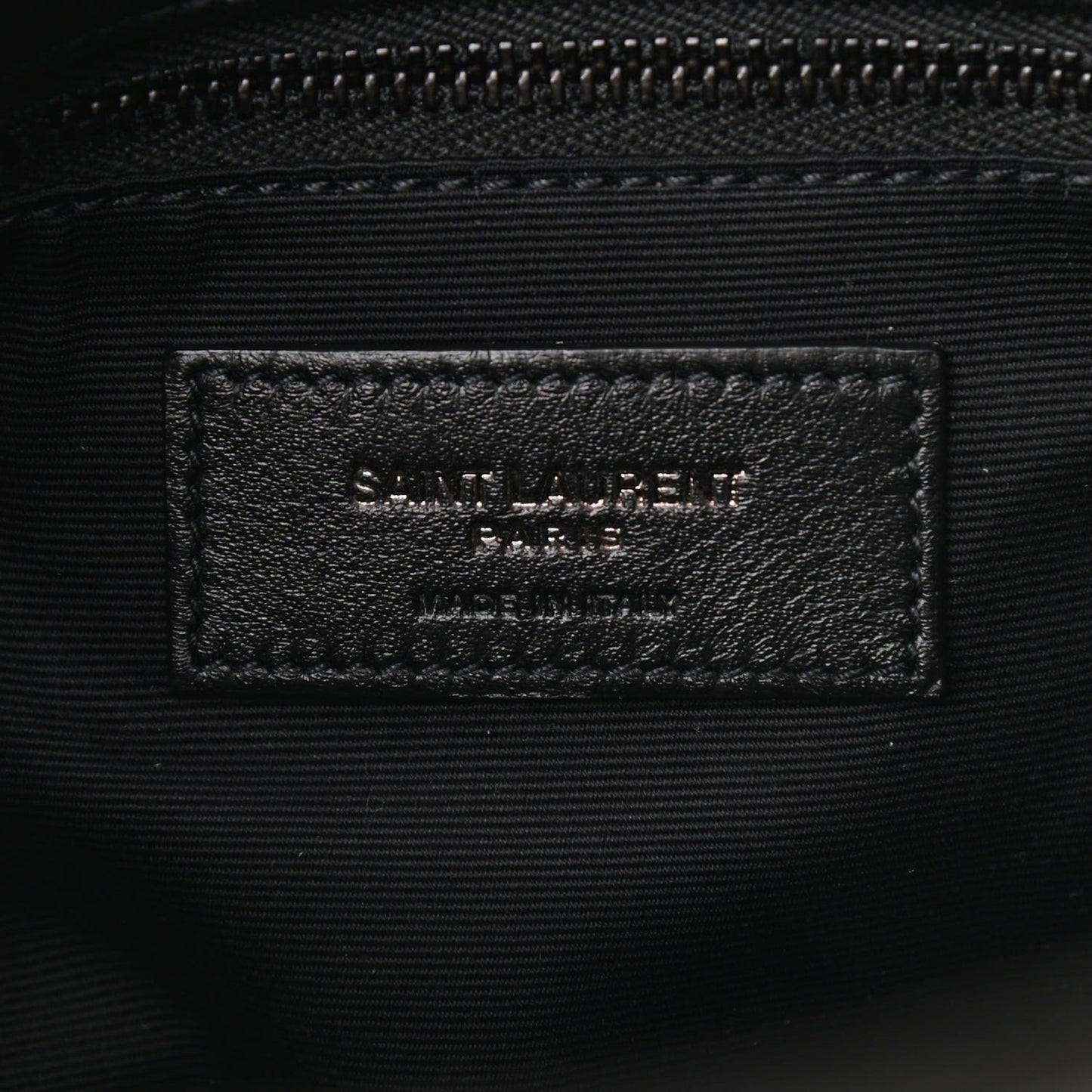 Lambskin Quilted Small Loulou Puffer Monogram Chain Satchel Black