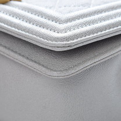 Chanel Caviar Quilted Small Boy Flap Grey 9 of 13