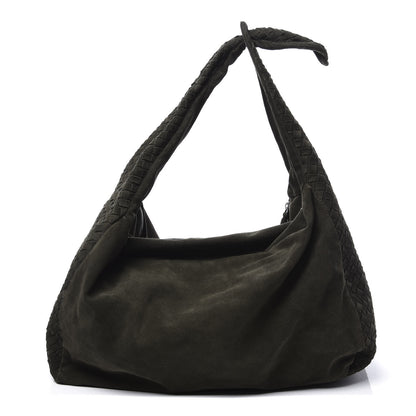 Bottega Veneta Suede Intrecciato Large Knot Hobo 1 of 8