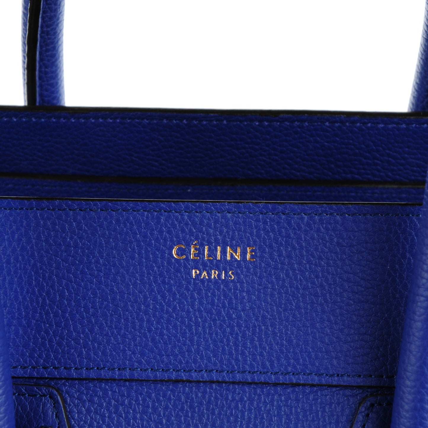 Drummed Calfskin Mini Luggage Indigo