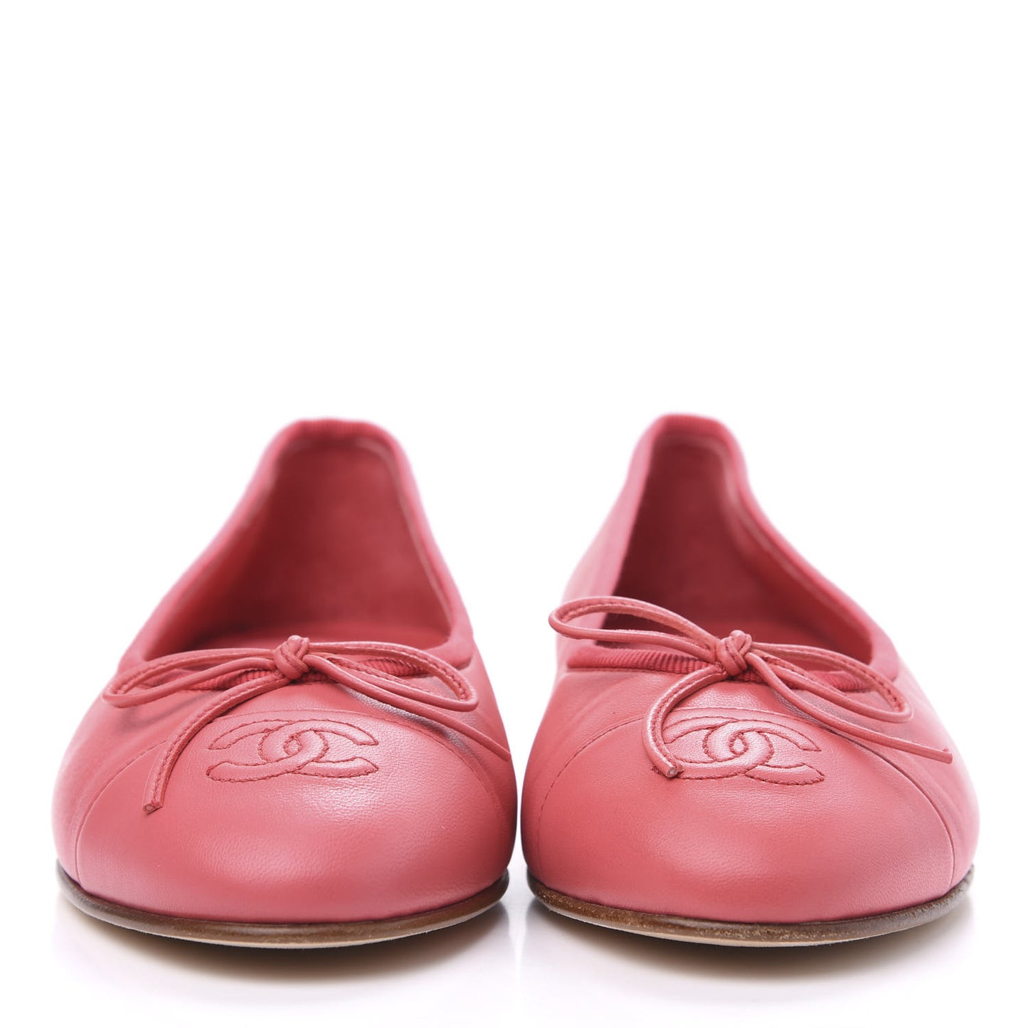Lambskin Cap Toe CC Ballerina Flats 36 Pink