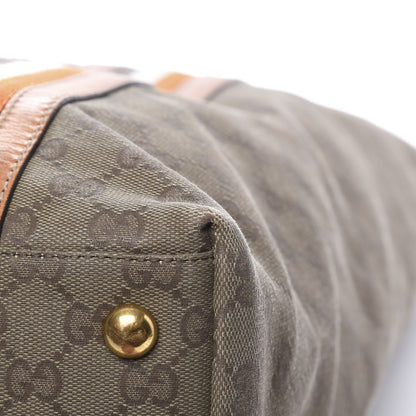 Gucci Calfskin Monogram Web Large Tote Brown 10 of 14