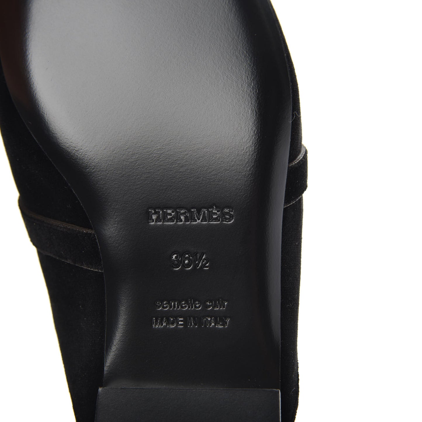 Velvet Goatskin Oz Mules 36.5 Black