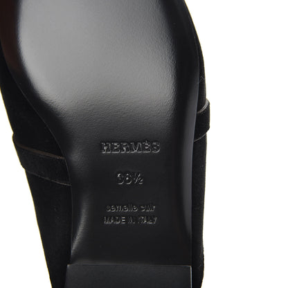Hermes Velvet Goatskin Oz Mules 36.5 Black 7 of 8