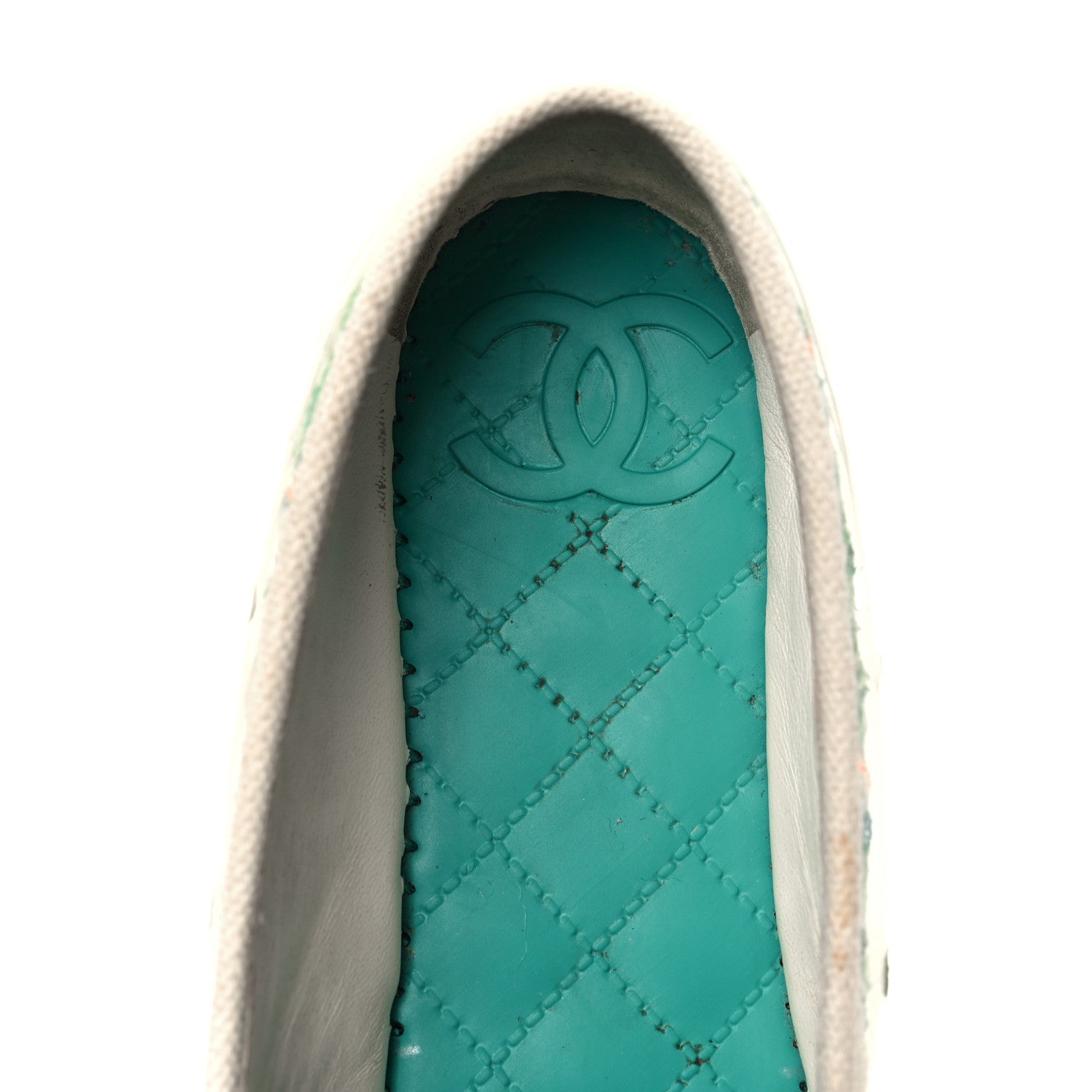 Chanel PVC Tweed CC Espadrilles 38 Green Multicolor 7 of 7
