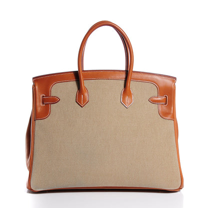Hermes Toile Natural Barenia Flag Birkin 35 8 of 30