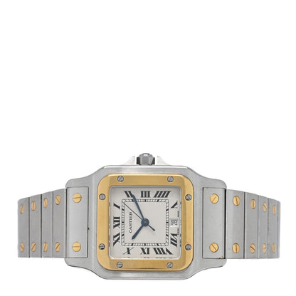 Cartier Stainless Steel 18K Yellow Gold 29mm Santos De Cartier Galbee Quartz Watch 2 of 4