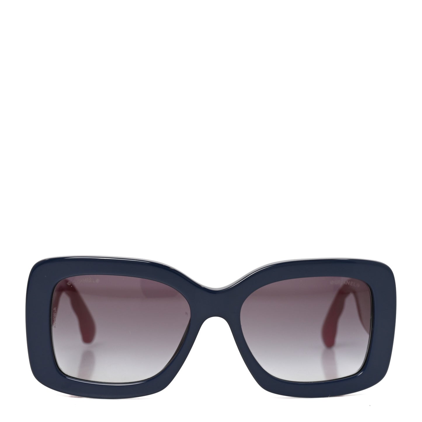 Acetate Quilted CC Rectangle Sunglasses 5483 Pink Blue