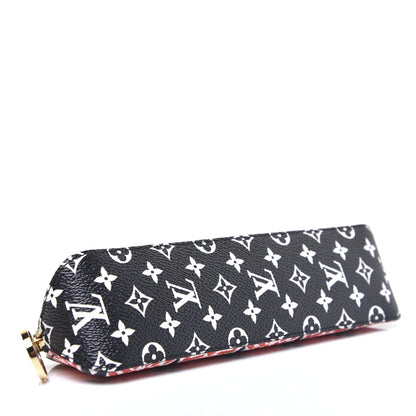 Louis Vuitton Monogram Giant Crafty Elizabeth Pencil Pouch Creme Rouge Black 4 of 10