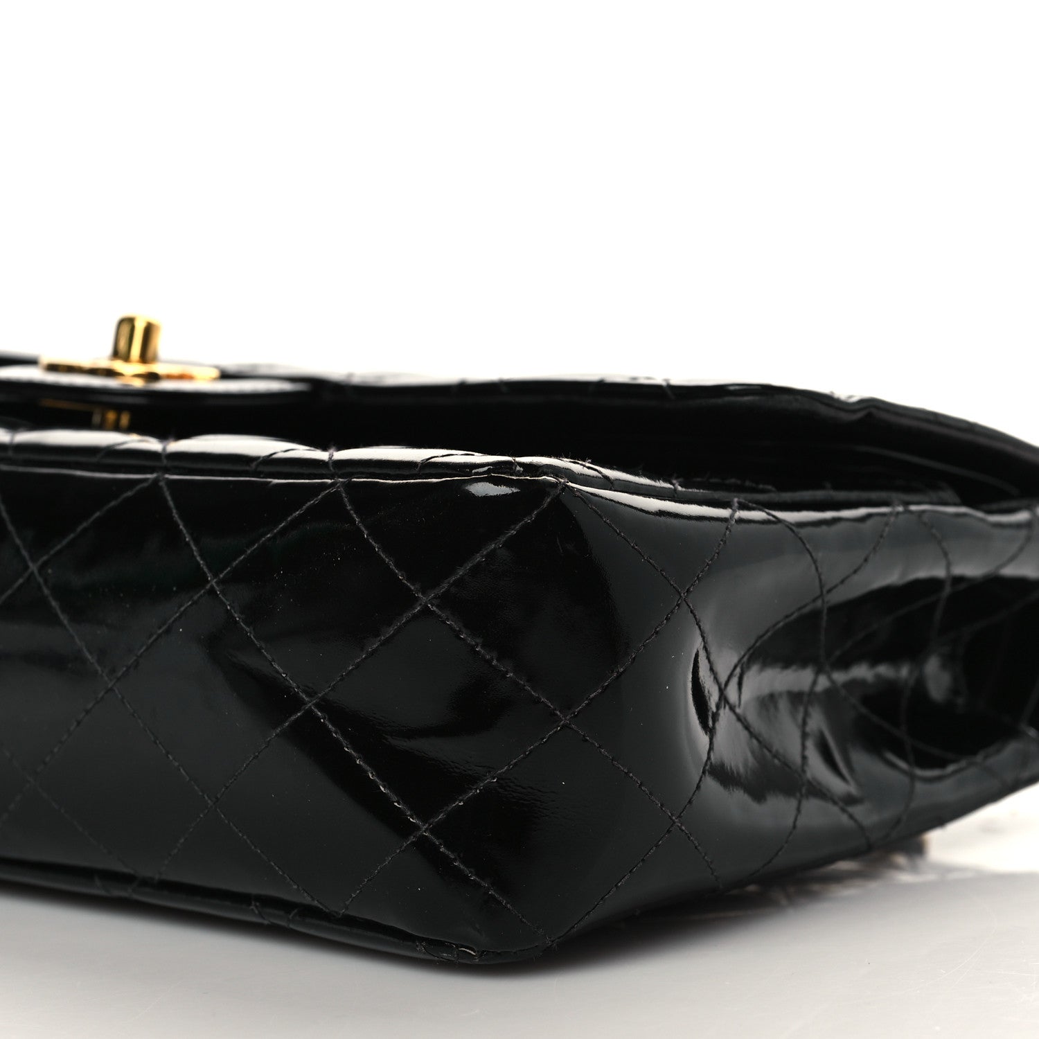 Chanel Patent Quilted Medium Double Flap Black 9 of 12