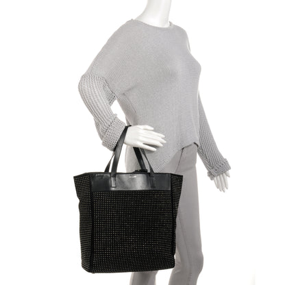 Saint Laurent Leather Studded North South Shopper Tote Black 2 of 7
