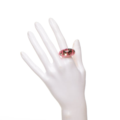 Louis Vuitton Resin Swarovski Inclusion Ring 6.5 Rose Pop 2 of 3