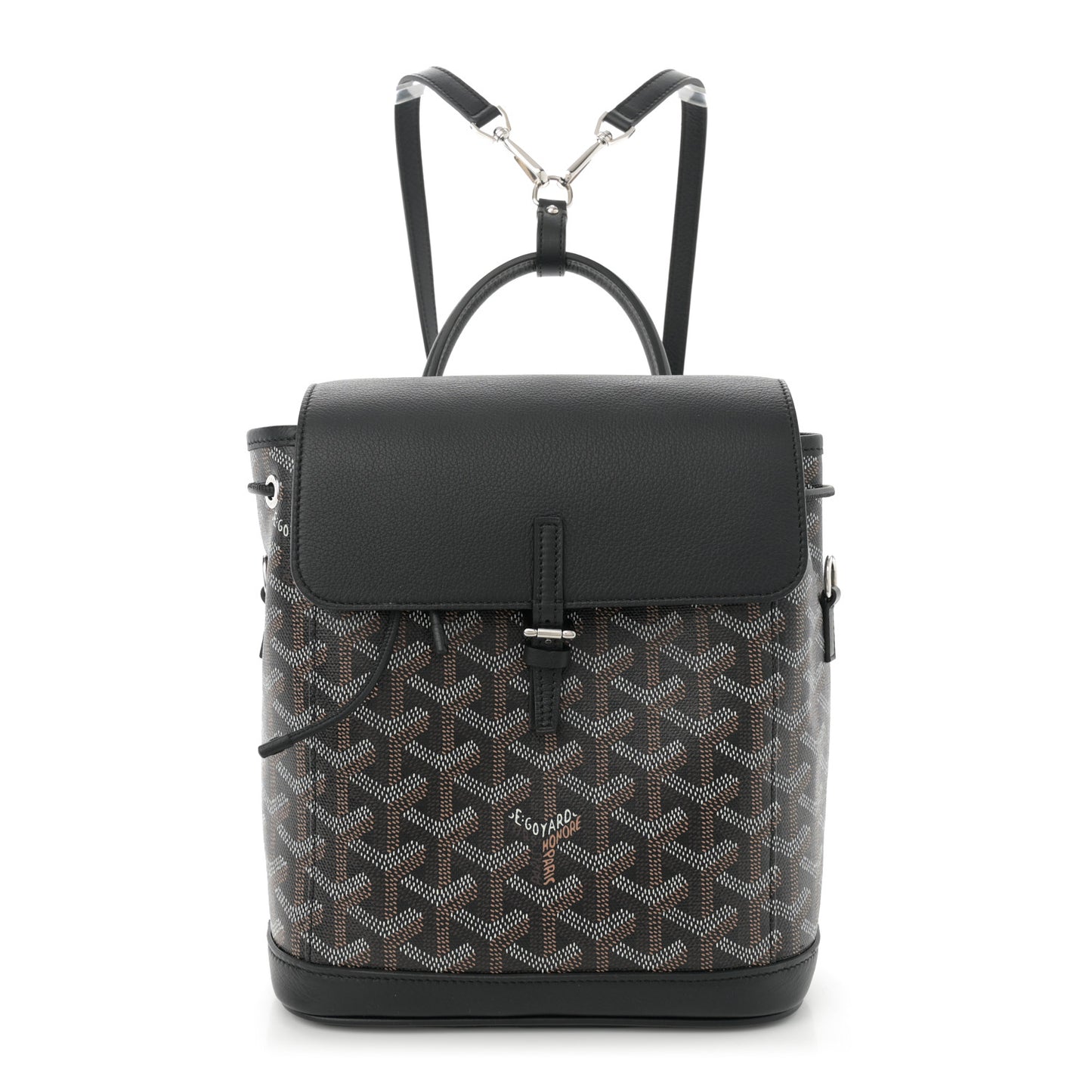 Goyardine Calfskin Mini Alpin Backpack Black