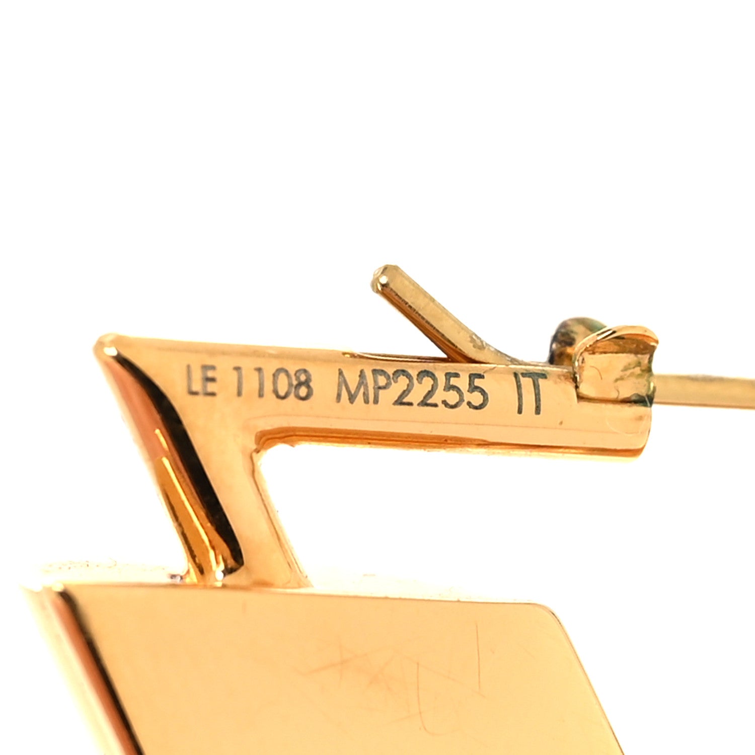 Louis Vuitton V Single Chain Drop Earring Gold 5 of 5