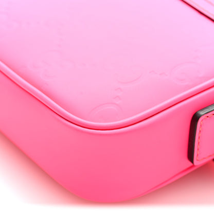 Gucci Rubber Effect Monogram GG Crossbody Bag Fluorescent Fuchsia 9 of 9