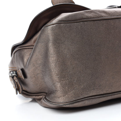 Christian Dior Metallic Calfskin Medium Gaucho Double Saddle Bronze 6 of 11