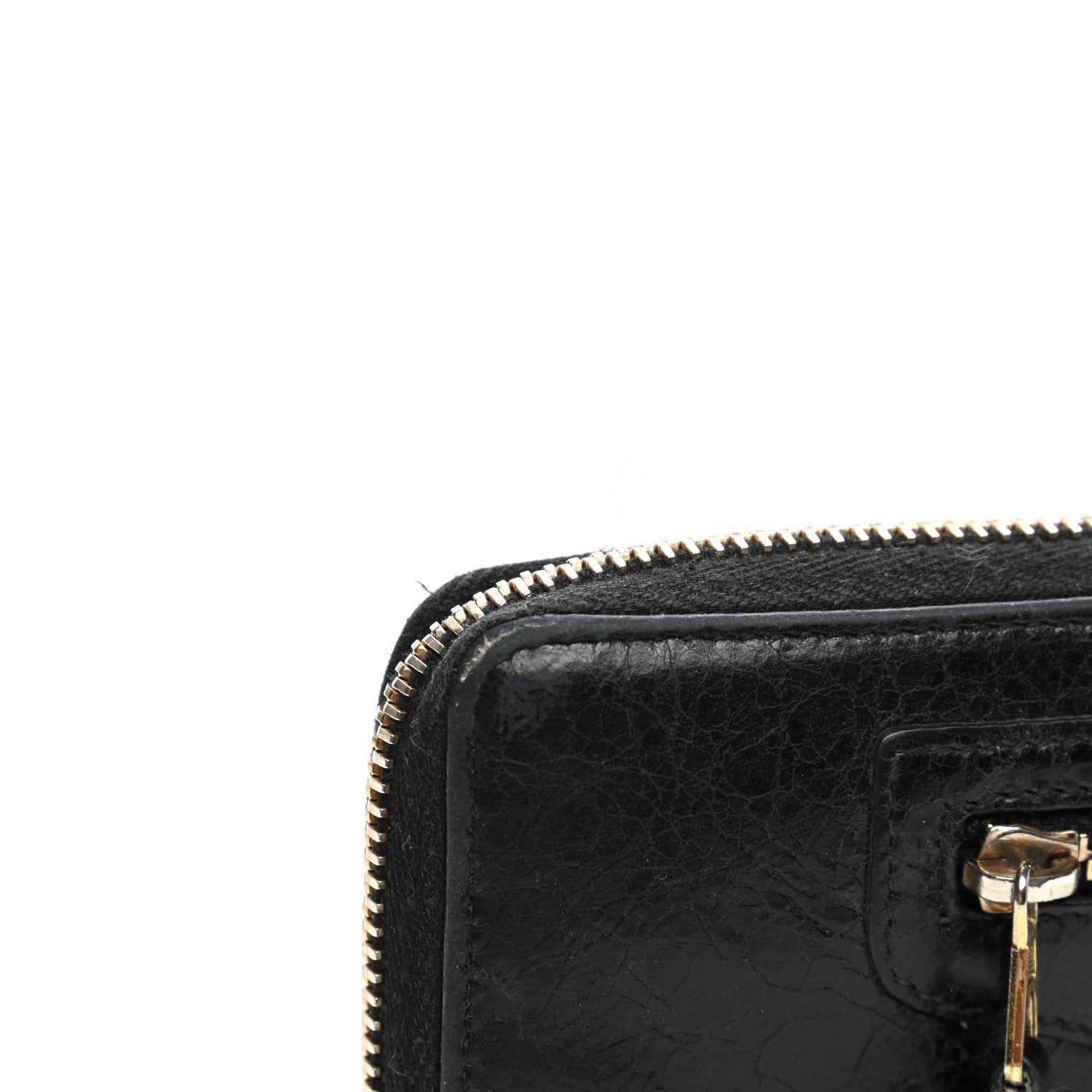 Balenciaga Agneau Giant 12 Rose Gold Hardware Continental Zip Around Wallet Black 10 of 14