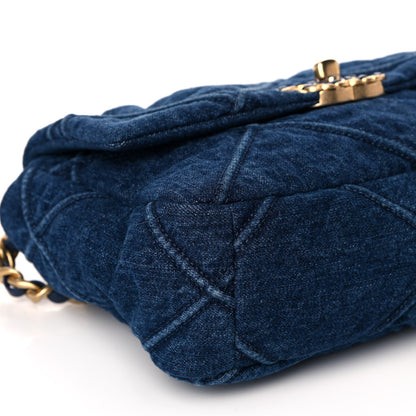 Chanel Denim Quilted Medium Chanel 19 Flap Blue 9 of 12