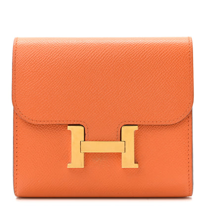 Hermes Epsom Constance Short Wallet Orange 1 of 9