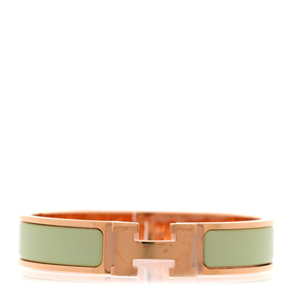Hermes Enamel Narrow Clic Clac H Bracelet PM Vert Fizz 1 of 4