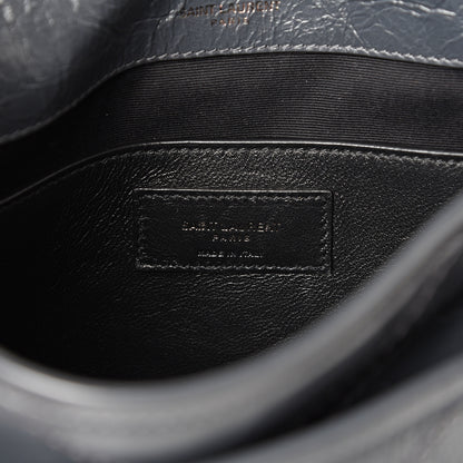 Saint Laurent Crinkled Calfskin Matelasse Monogram Baby Niki Chain Satchel Storm 5 of 11