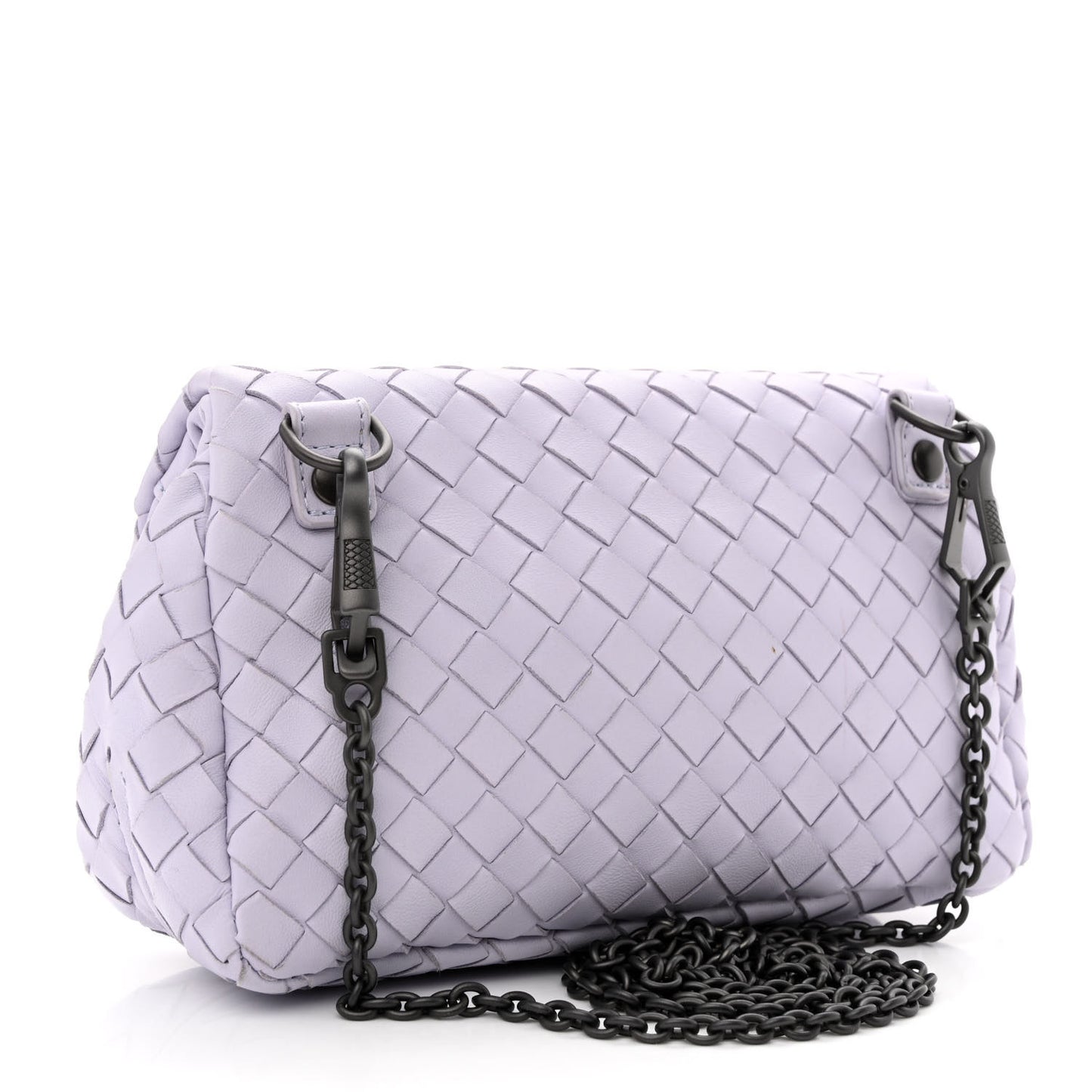 Nappa Intrecciato Small Chain Crossbody Zinc