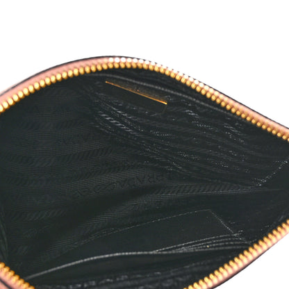 Prada Metallic Saffiano Small Flat Pouch Antico Mordore 5 of 10