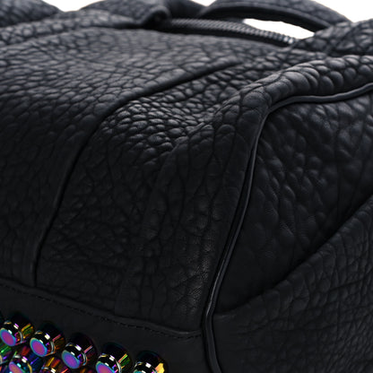 Alexander Wang Pebbled Lambskin Rockie Black Iridescent Hardware 7 of 13