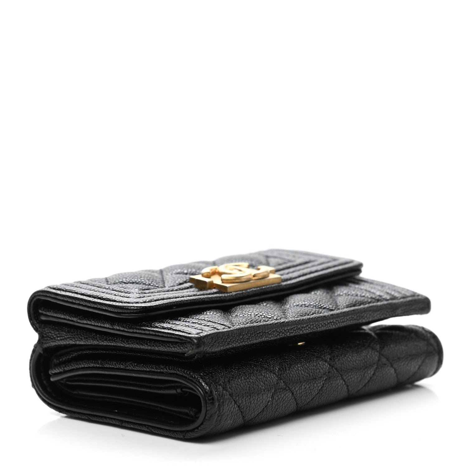 Chanel Caviar Quilted Small Boy Flap Wallet Black 4 of 9