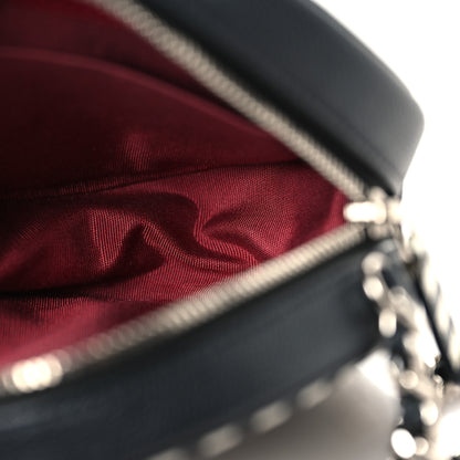 Chanel Caviar Quilted Filigree Round Clutch With Chain Black White 5 of 10