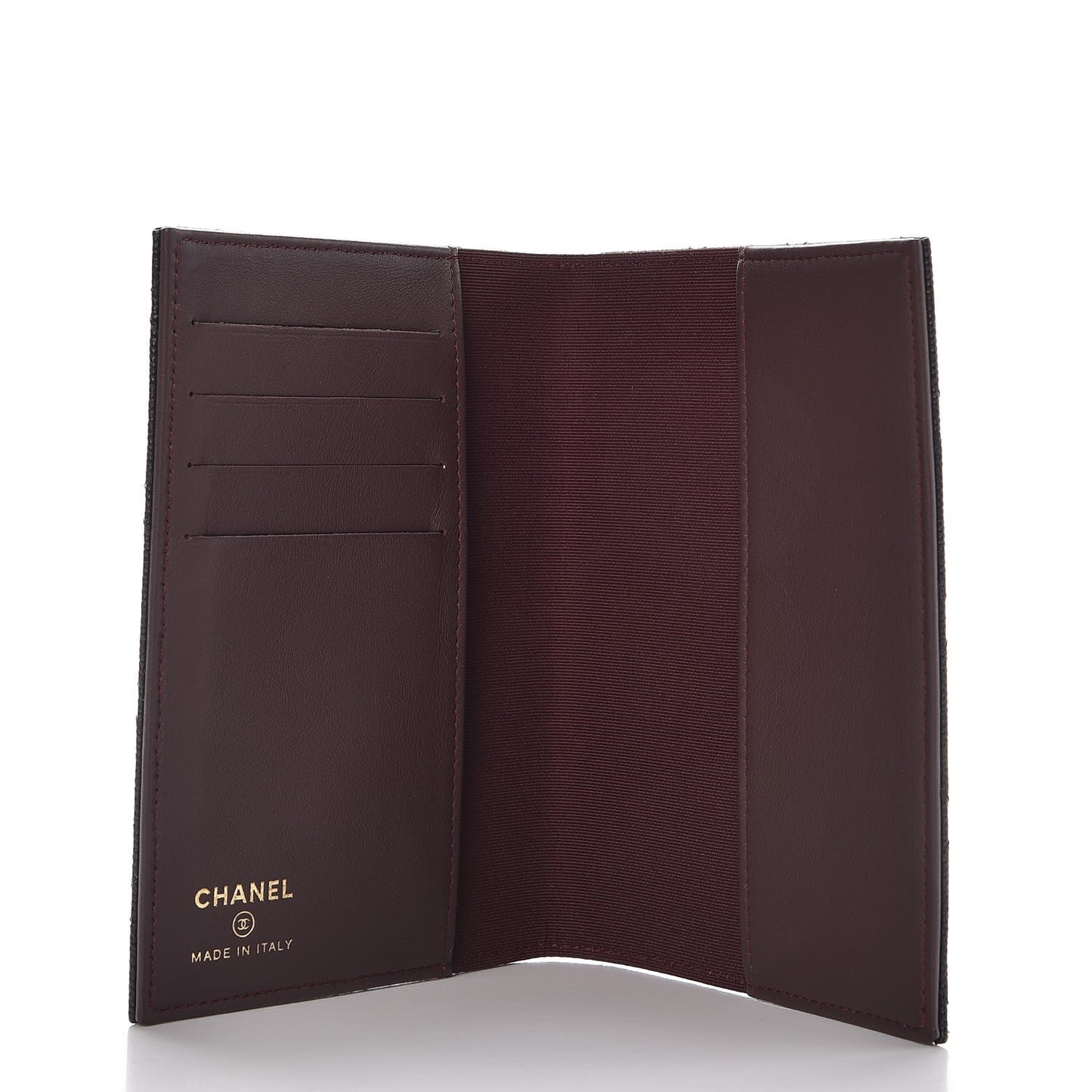 Caviar Quilted Passport Holder Black