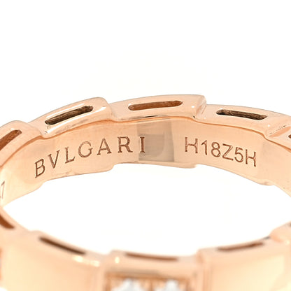 Bulgari 18K Rose Gold Diamond Serpenti Viper Ring 47 4 4 of 4