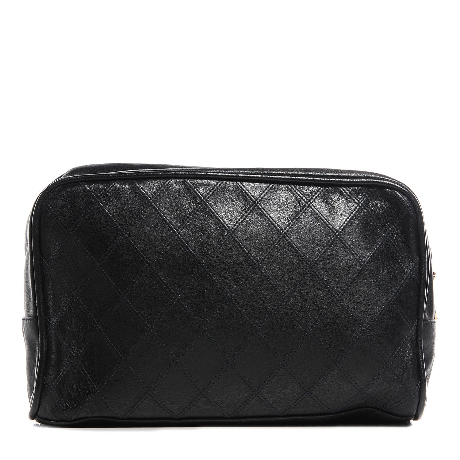 Chanel Lambskin Diamond Stitch Cosmetic Case Black 1 of 9
