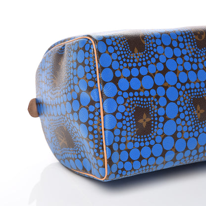 Louis Vuitton Monogram Kusama Town Speedy 30 Blue 8 of 13