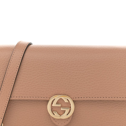 Gucci Dollar Calfskin Interlocking G Chain Wallet Camelia 8 of 11