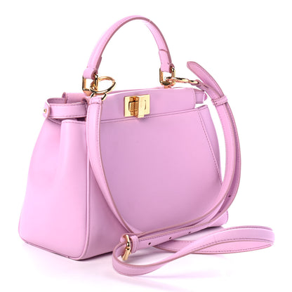 Fendi Nappa Stacked Bar Mini Peekaboo Iconic Satchel Lavanda 2 of 4