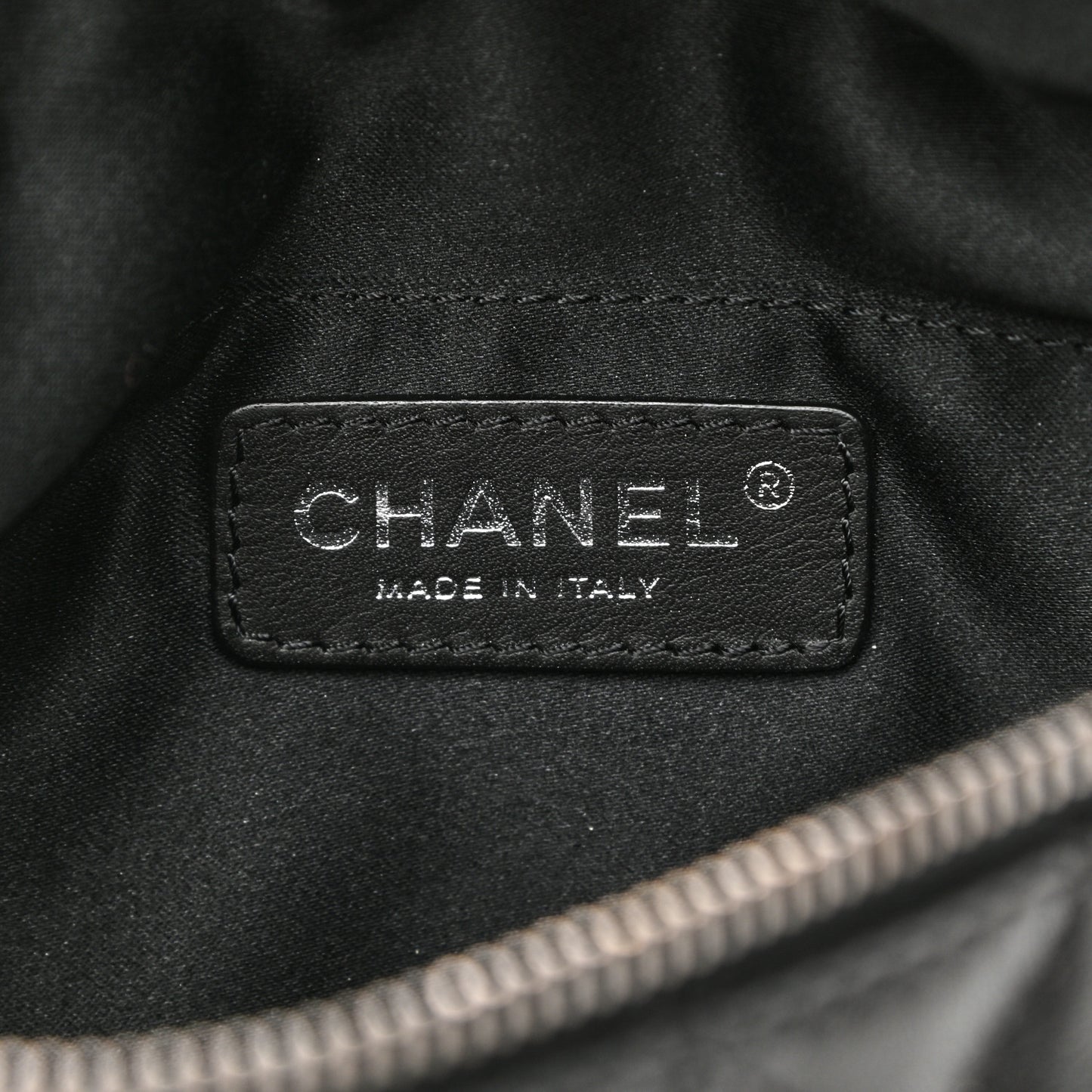 Lambskin Quilted Banane Waist Bag Fanny Pack Black