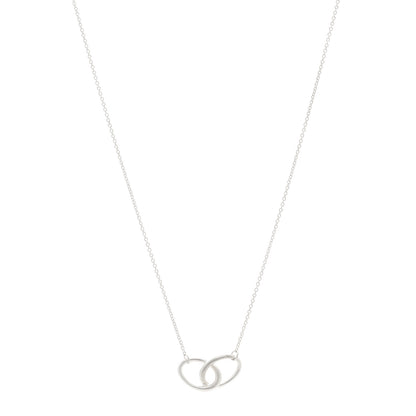 Tiffany Sterling Silver Elsa Peretti Interlocking Ovals Pendant Necklace 1 of 5