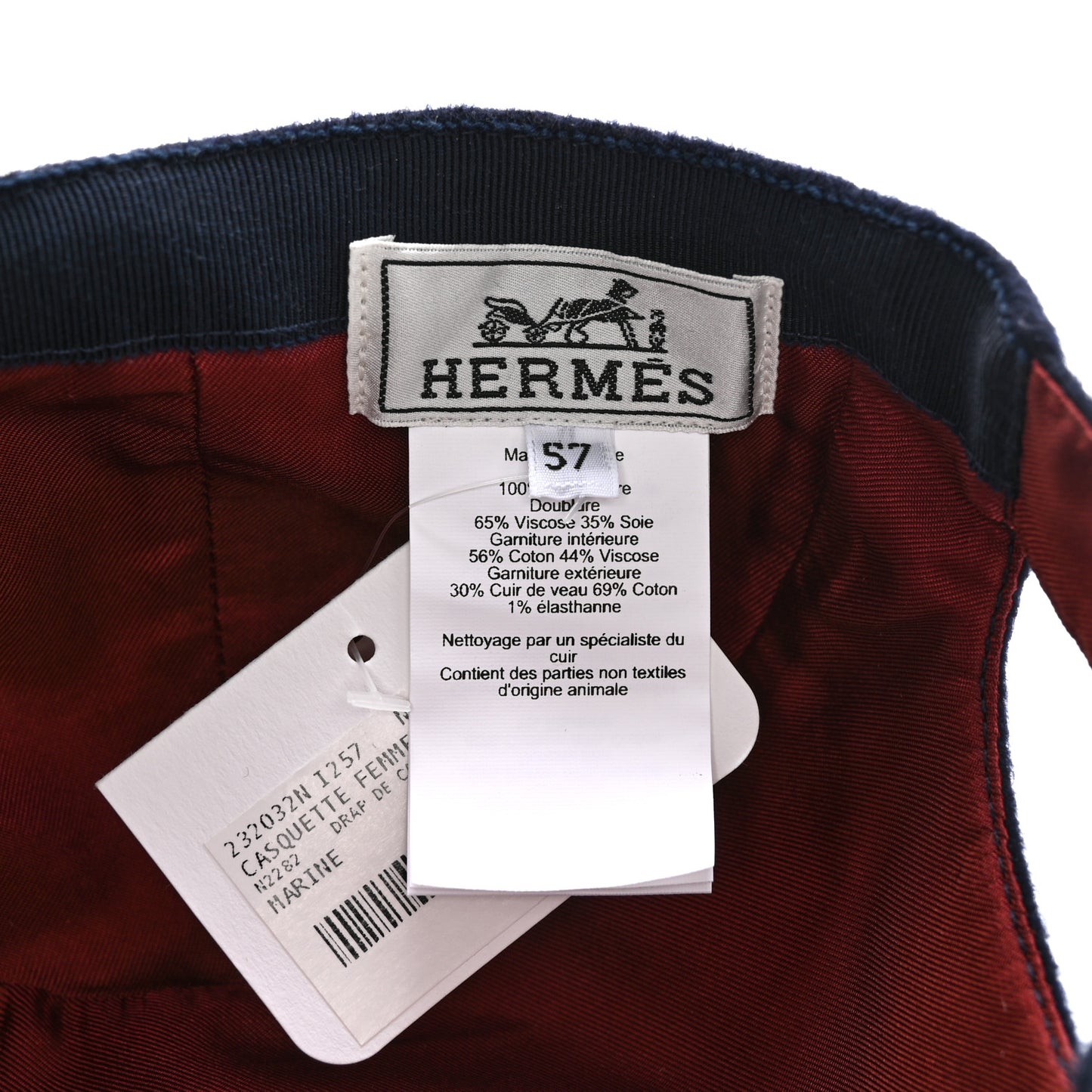 Cotton Davis H Sellier Cap 57 Marine