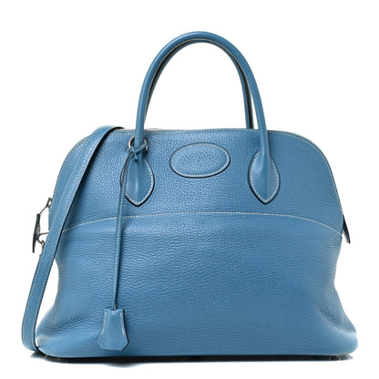 Hermes Taurillon Clemence Bolide 35 Bleu Jean 1 of 24