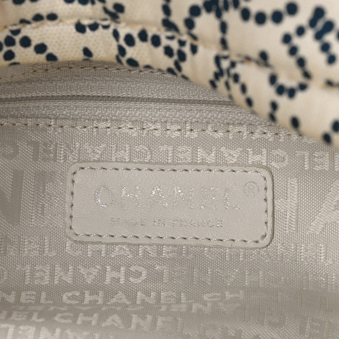 Canvas Logo CC Bowler Bag Ivory Black