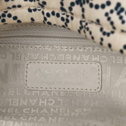 Chanel Canvas Logo CC Bowler Bag Ivory Black 6 of 11