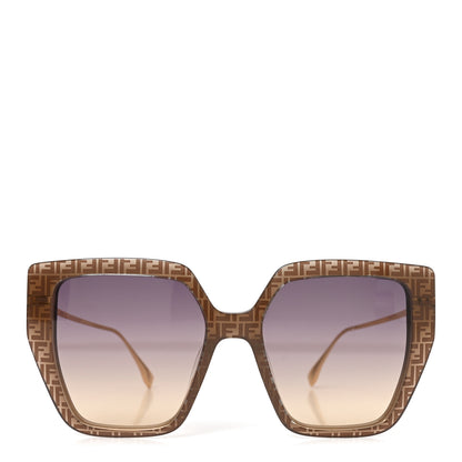 Fendi Acetate FF Butterfly Sunglasses FE40012U Gold Brown 2 of 7