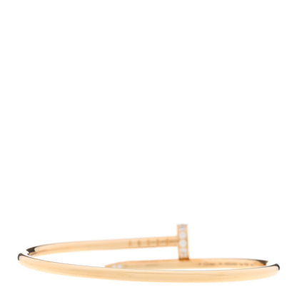 Cartier 18K Yellow Gold Diamond Small Juste Un Clou Bracelet 14 2 of 4