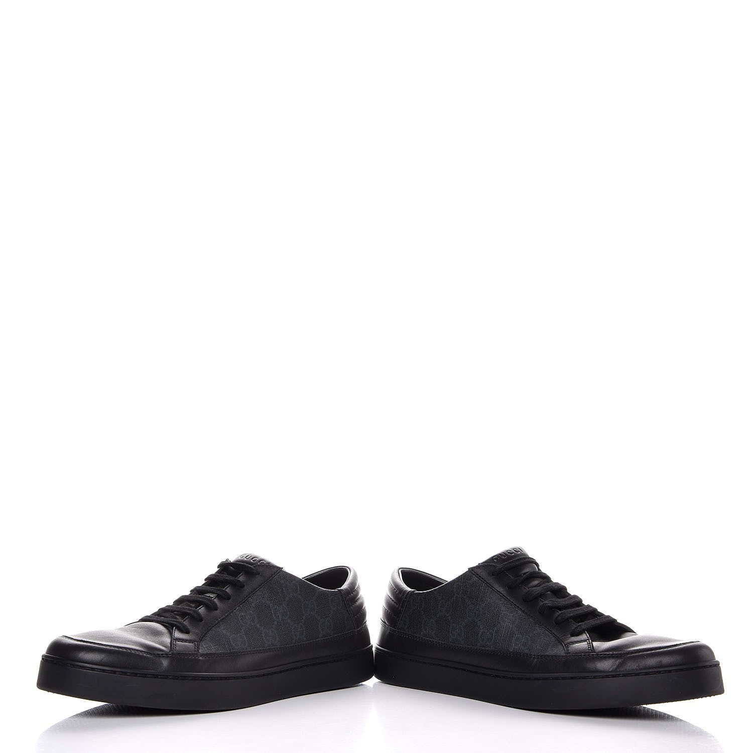 Gucci GG Supreme Monogram Mens Sneakers 9.5 Black 6 of 11