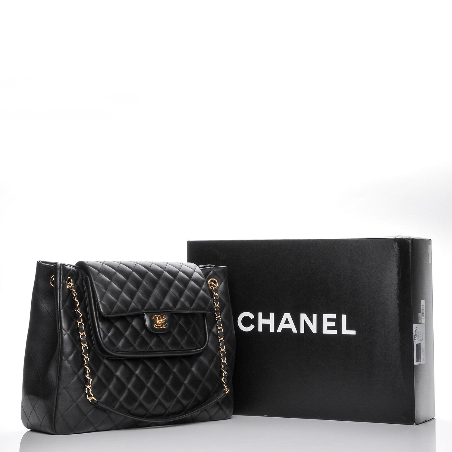 Chanel Calfskin Quilted Flap Tote Black 8 of 8