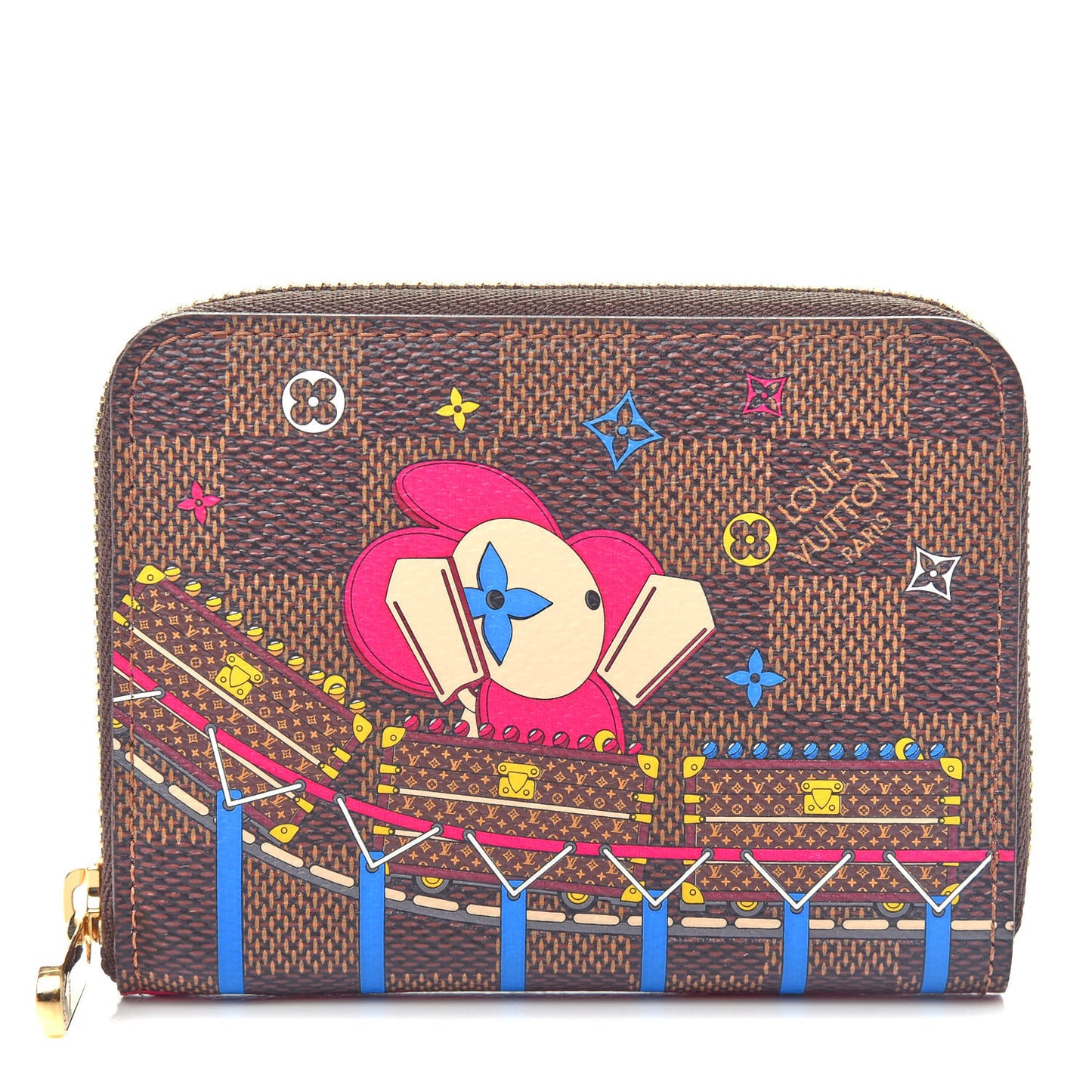 Damier Ebene 2020 Christmas Animation Roller Coaster Zippy Coin Purse Pivoine